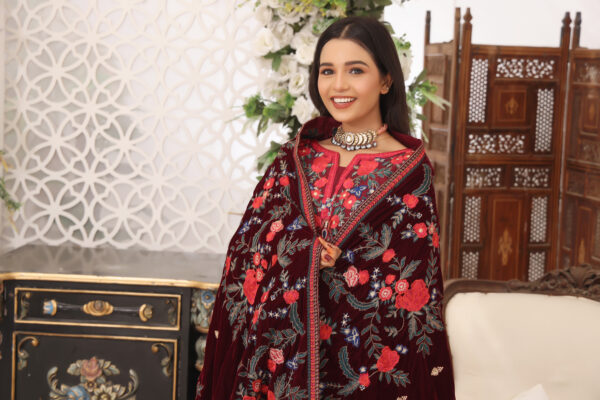 Hadiaeman Embroidered Velvet Collection 23' - Image 4
