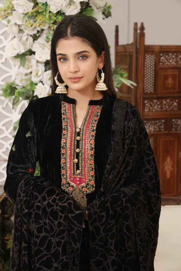 Hadiaeman Embroidered Velvet Collection 23' - Image 4